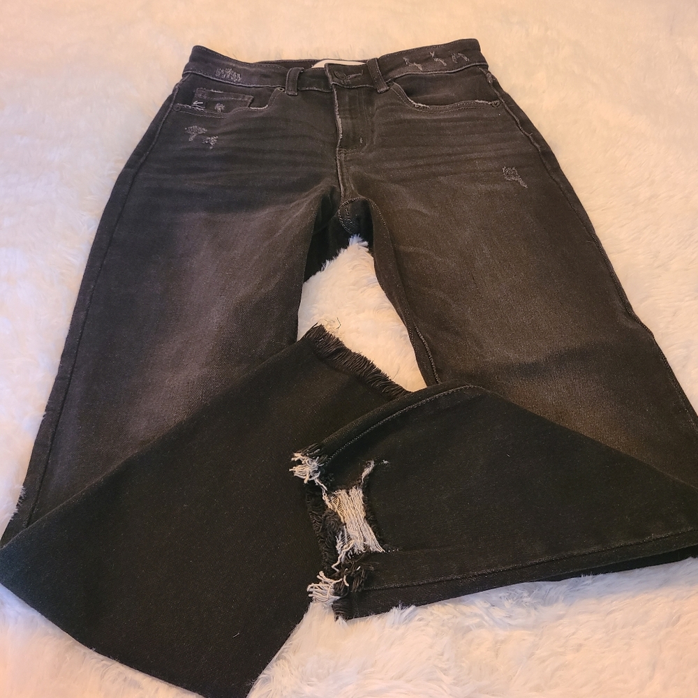 KanCan Womens Sz 27 Destroyed Hem Jeans